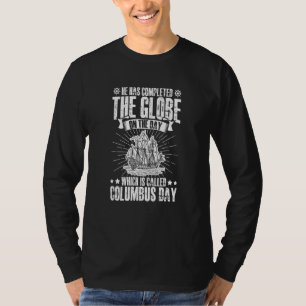 Camiseta Completou O Globo Americano Italiano Cristóvão C