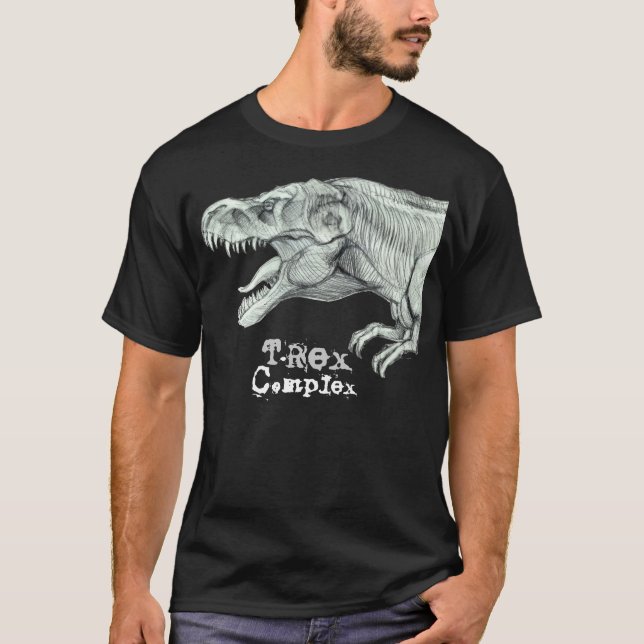 Camiseta complexa do tiranossauro de T Rex (Frente)