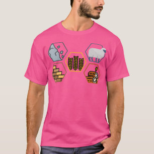 Camiseta Componentes da vida Brick Wood Rock Wheat Sheeat