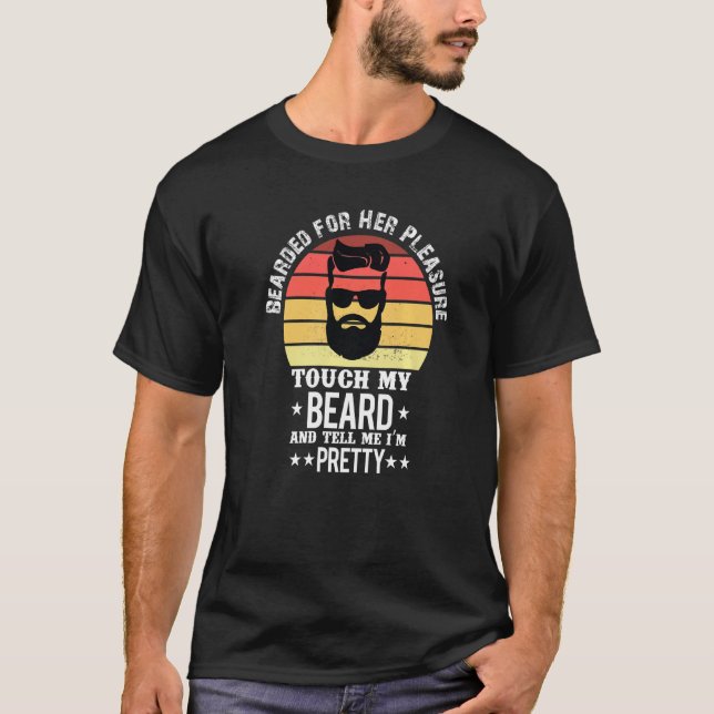 Camiseta Comportada Por Seu Prazer Barba Engraçada Cabelo F (Frente)