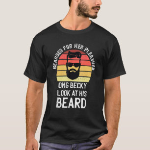 Camiseta Comportada Por Seu Prazer Barba Engraçada Cabelo F