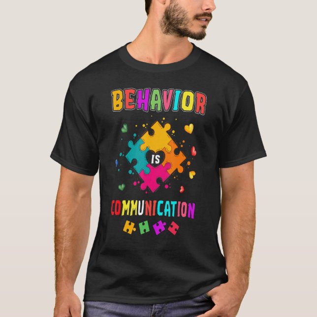 Camiseta Comportamento é Comunicação Autismo Combatente (Frente)