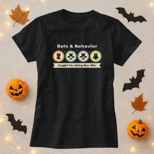Camiseta Comportamento e mordidas do Dia de as Bruxas engra