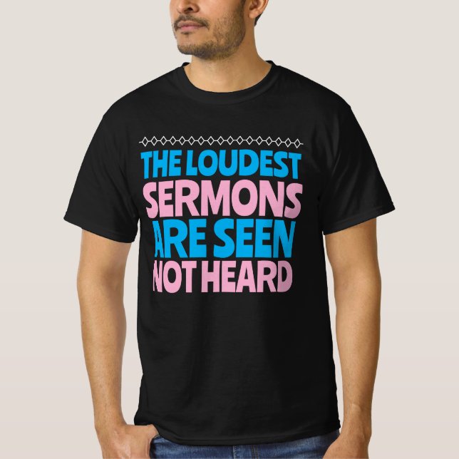 Camiseta Comportamento moral vs sermão cristão (Frente)