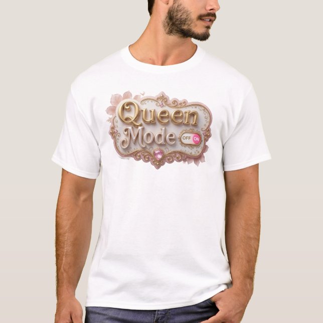 Camiseta Composição artística atraente em modo RAINHA (Frente)