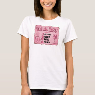 Camiseta Composição artística contemporânea de café rosa e