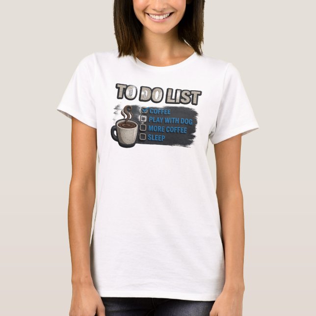Camiseta Composição artística de café clássico dourado BRIN (Frente)