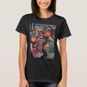 Camiseta Composição colorida de August Macke, Vintage Art