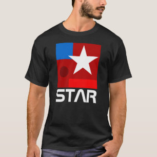 Camiseta Composição de abstrato White Star
