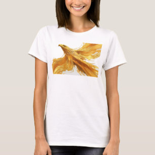 Camiseta Composição de Arte Abstrata de Águia Dourada Diver
