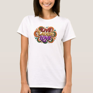 Camiseta Composição de Arte Vibrante VIVA RIJA AMA