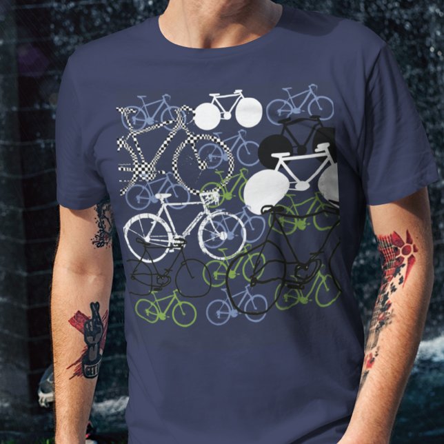 Camiseta Composição de bicicletas de ciclismo (Criador carregado)