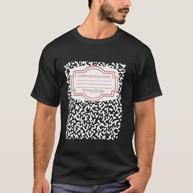 Camiseta Composição de Figuras de Notebook Correspondendo H (Frente)