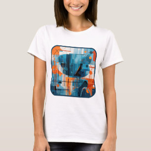 Camiseta composição de formas geométricas de abstrato