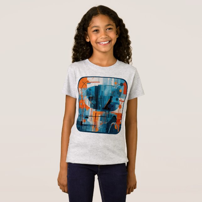 Camiseta composição de formas geométricas de abstrato (Frente Completa)