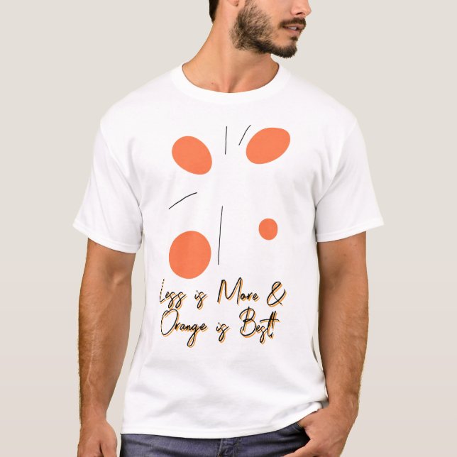 Camiseta Composição Laranja abstrato Minimalista (Frente)