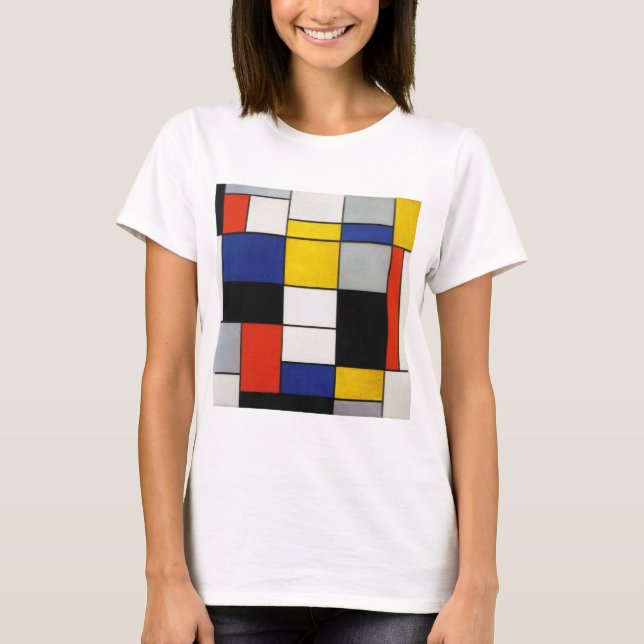 Camiseta Composição, Mondrian (Frente)