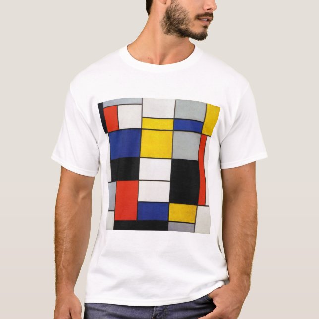 Camiseta Composição, Mondrian (Frente)