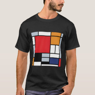 Camiseta Composição Piet Mondrian Com Grande Mod De Plano V