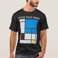 Composição Piet Mondrian com Plano Azul Grande