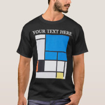 Composição Piet Mondrian com Plano Azul Grande