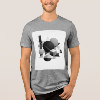 Camiseta Composición geométrica en equilibrio monocromático
