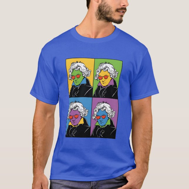 Camiseta Compositor musical clássico Beethoven (Frente)