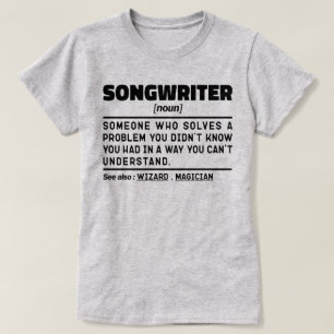 Camiseta Compositor Noun Cantando Música Sarcástica