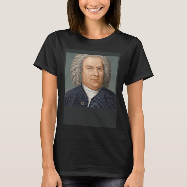 Camiseta Compositores Clássicos Johann Sebastian Bach (Frente)