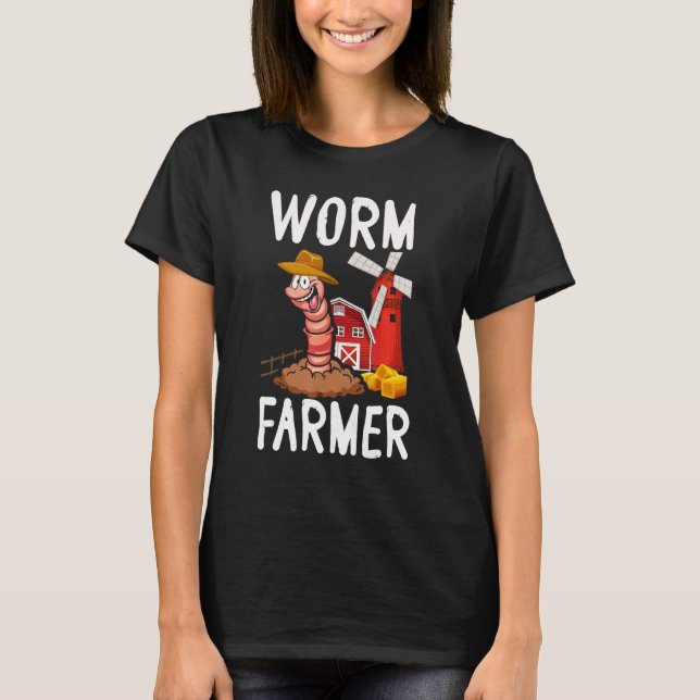 Camiseta Compost Worm Farmer Expert Composter Composting Wo (Frente)