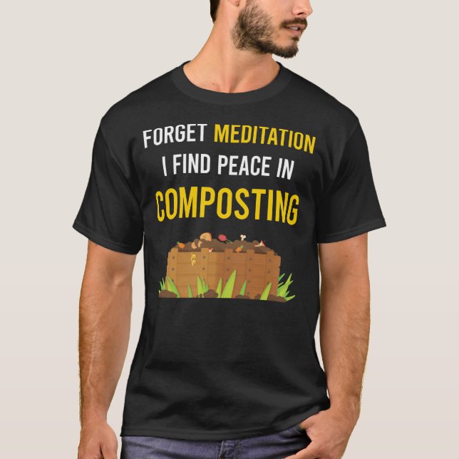 Camiseta Compostador de Compostagem de Meditação (Frente)