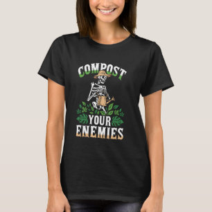 Camiseta Composte seus inimigos Engraçado Jardinando Humor