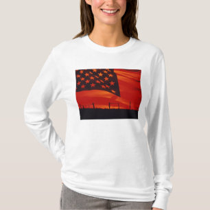 Camiseta Composto de Digitas da bandeira americana
