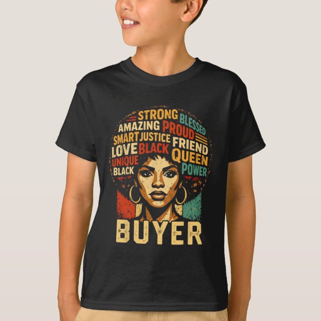 Camiseta Comprador Arte Poderosa do Orgulho Negro do Mês da (Frente)