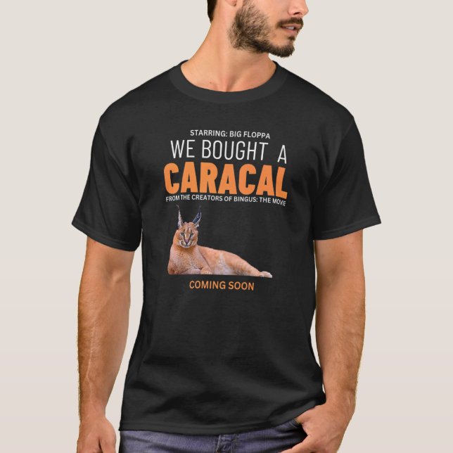 Camiseta Compramos Um Caracal Big Floppa Cat Meme (Frente)