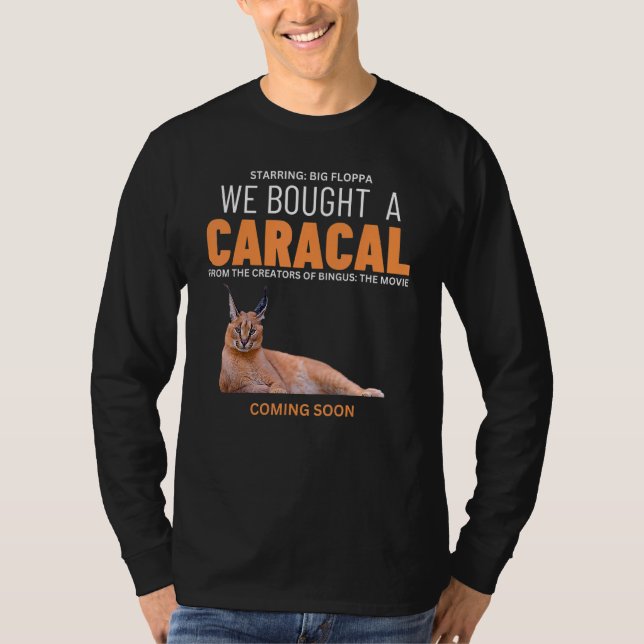 Camiseta Compramos Um Caracal Big Floppa Cat Meme (Frente)