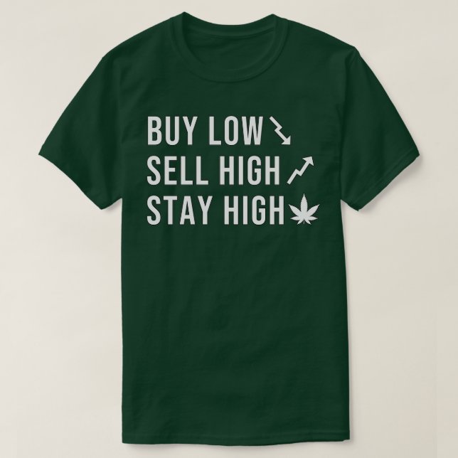 Camiseta Comprar de baixa venda alta e alta permanência alt (Frente do Design)