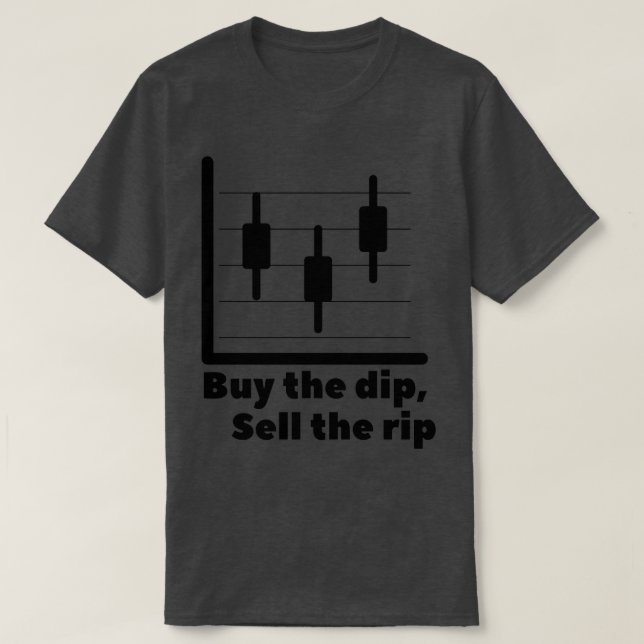Camiseta Comprar de estoque o chip vende o clipe (Frente do Design)