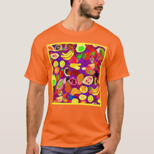 Camiseta Comprar de pintura de Padrões tropicais de Frutas