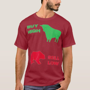 Camiseta Comprar de venda alta e baixa negociação de aç
