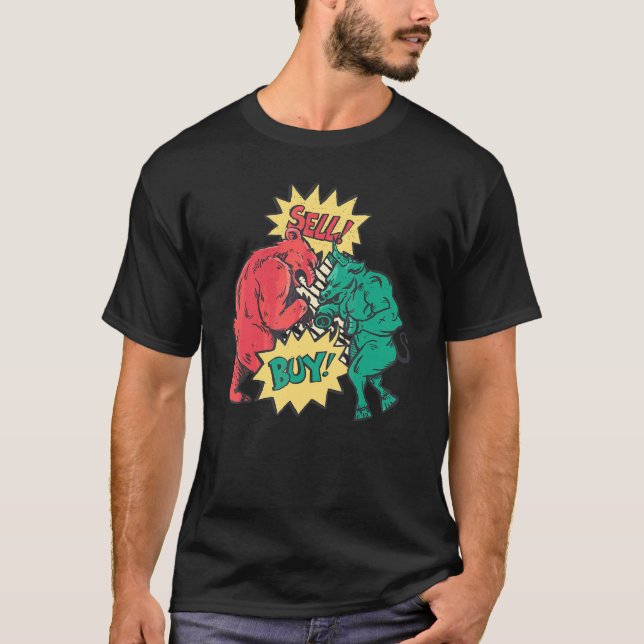 Camiseta Comprar Dividendo de Investidor da Bolsa de Valore (Frente)