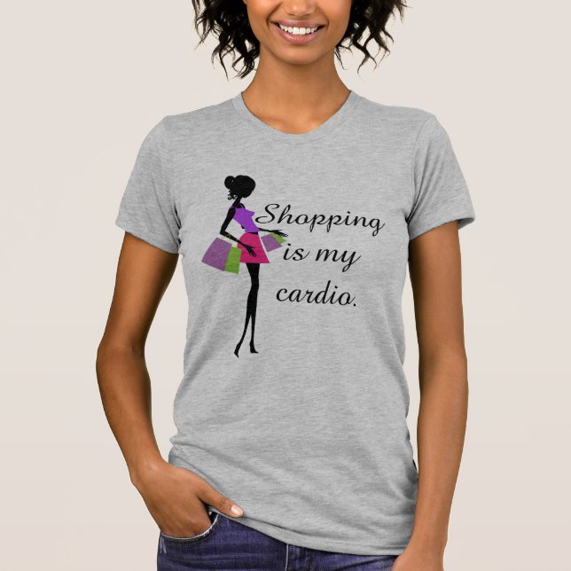Camiseta Comprar é o meu divertimento e humor Cardio (Frente)
