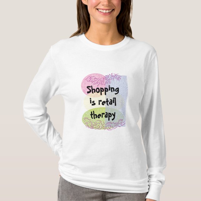 Camiseta Comprar é terapia de varejo (Frente)