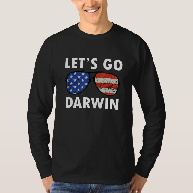 Camiseta Comprar Engraçado Vamos Sarcástico Vai Darwin Home (Frente)