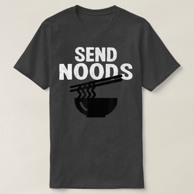 Camiseta Comprar Enviar Noods Engraçados Ramen (Frente do Design)