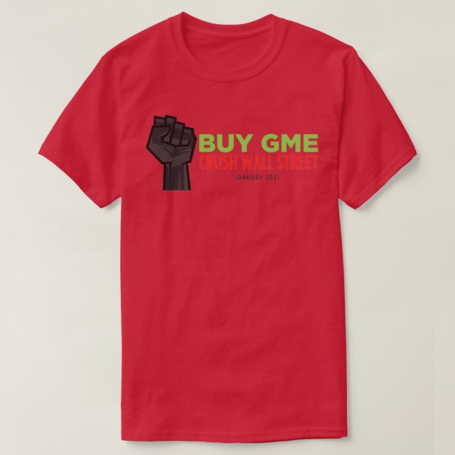 Camiseta Comprar GME Crush Wall Street (Frente do Design)