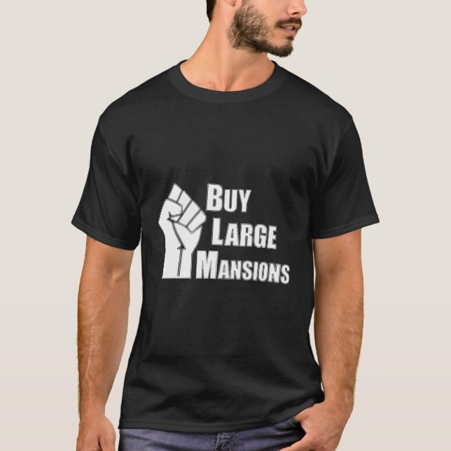Camiseta Comprar Grande Manchas Blm Engraçado Político (Frente)