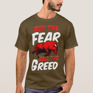 Camiseta Comprar O Medo Vende O Mercado Da Bull Com Ganânci