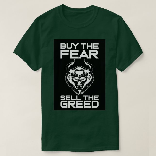 CAMISETA COMPRAR O MEDO VENDER VERDE (Frente do Design)