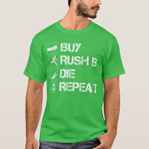 Camiseta Comprar rush B repetir divertido cs gamer go insid